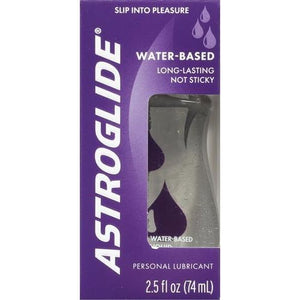 Astroglide Water Based Lube (2.5oz), Liquid Personal Lubricant for Long-Lasting Pleasure for Men, Women and Couples, Safe for Toys, Travel-Friendly Size
