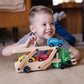 Buy now Melissa & Doug Car Carrier Truck and Cars Wooden Toy Set with 1 Truck and 4 Cars 5.75" x 12" x 3" at indiglob india