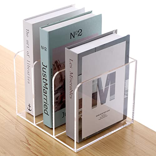 Buy now ROZO Magazine Holder, Clear Acrylic Desk File Organizer an Accessories, Office Organization and Storage 1 Pack (Clear 3V) at indiglob india