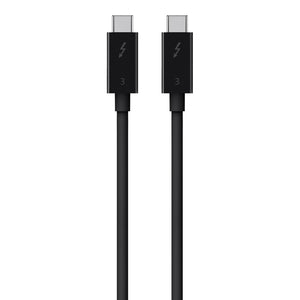 Belkin Thunderbolt 3 Cable (USB-C to USB-C), 100 Watts (1.6 Feet/ 0.5 Meters) - F2CD084bt0.5MBK, black
