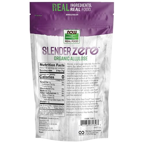 Buy now NOW Real Food, Slender Zero, Organic Allulose, Zero Calories, Sugar Substitute for Baking and Beverages, No Added Ingredients, Plant Based, 12 oz (340 g) at indiglob india