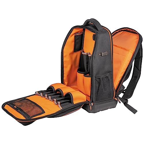 Buy now Klein Tools 62805BPTECH 28-Pocket Laptop Backpack Tool Bag, Tradesman Pro Extra-Large Tech Tool Backpack with Molded Bottom, Charging Port at indiglob india