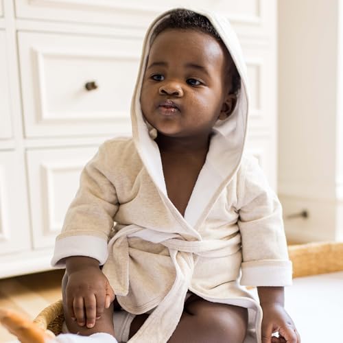 Buy now Burt's Bees Baby Infant Hooded Robe Organic Knit Terry Unisex Bathrobe, Newborn Bath Essentials, Unisex Boys and Girls, Size 0-9 Months Old at indiglob india