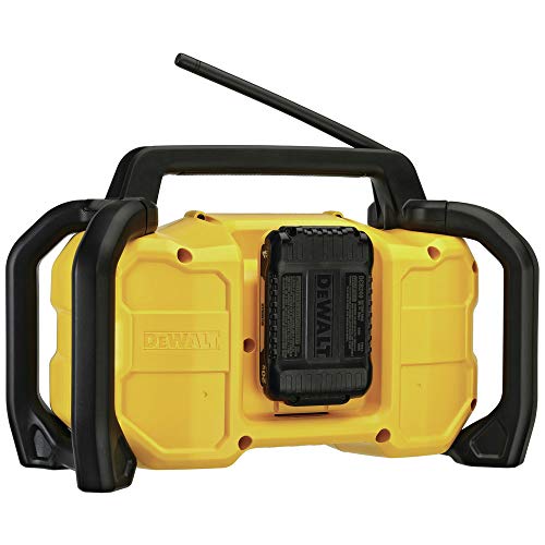 Buy now DEWALT 12V/20V MAX Portable Bluetooth Radio, Cordless, 100 ft Range, 3.5” Subwoofers, Jobsite (DCR028B) at indiglob india