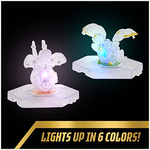 Buy now Bakugan Evolutions Genesis Collection Pack - 2 Light Up Action Figures, 4 Exclusive Bakugan, 2 Nanogan, 8 Cards, 4 BakuCores - Kids Toys for Boys Ages 6 and Up at indiglob india
