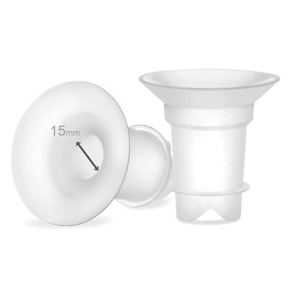 Maymom Flange 15mm Inserts Compatible with Medela, Spectra 24 mm Shields/Flanges, Momcozy/Willow Wearable Cup. Compatible with Medela Freestyle, Harmony, to Reduce 24mm Down to 15 mm; 2pc/Each