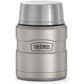 THERMOS Stainless King Vacuum-Insulated Food Jar with Spoon, 16 Ounce, Matte Stainless Steel