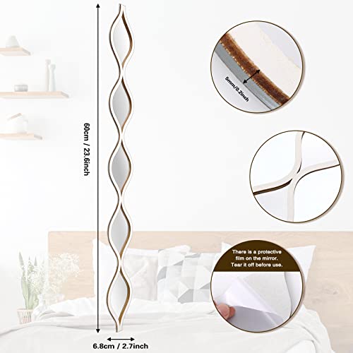 Buy now Amyhill Set of 3 Teardrop Mirror Wall Decor 23.6 x 2.7 x 0.2 Inches Rustic Farmhouse Decorative Long Mirror Creative Boho Art Decor for The Living Room Bathroom Bedroom Entryway (White) at indiglob india