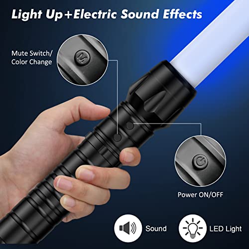 Buy now Light Saber, Light Sabers for Kids with FX Sound, 2 in 1 Expandable Light Swords Gift Set for Birthday, Halloween Party, Galaxy War Fighters and Warriors at indiglob india