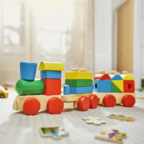 Buy now Melissa & Doug Stacking Train - Classic Wooden Toddler Toy (18 pcs) at indiglob india