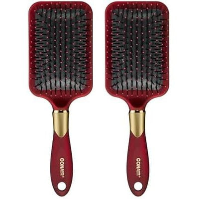 Conair Velvet Touch Paddle Cushion hair brush - Detangling hairbrush - curly or straight styles - men or women - detangler - features soft touch handle - Sage Green
