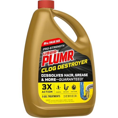 Buy now Clorox Liquid-Plumr Pro-Strength Clog Destroyer, Liquid Drain Cleaner, 80 Fluid Ounces (Package May Vary) at indiglob india