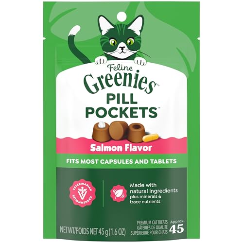 Buy now Greenies Feline Pill Pockets for Cats Soft Cat Treats, Chicken Flavor, 1.6 oz. Pouch, 45 Count at indiglob india
