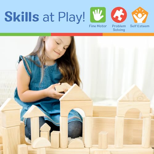 Buy now Melissa & Doug Standard Unit Solid-Wood Building Blocks With Wooden Storage Tray (60 pcs) at indiglob india
