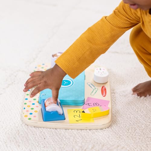 Buy now Melissa & Doug Wooden Work & Play Desktop Activity Board Infant and Toddler Sensory Toy - FSC-Certified at indiglob india