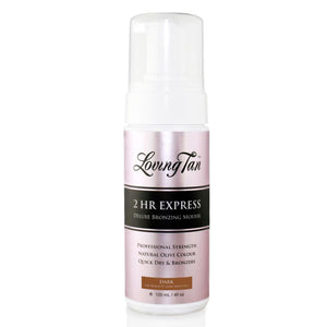 Buy now Loving Tan 2 HR Express Self Tanning Mousse, Dark - Streak Free, Natural, Professional Quality - 5+ Sunless Self Tanner Applications per Bottle, Cruelty Free, Naturally Derived DHA - 4 FL Oz at indiglob india