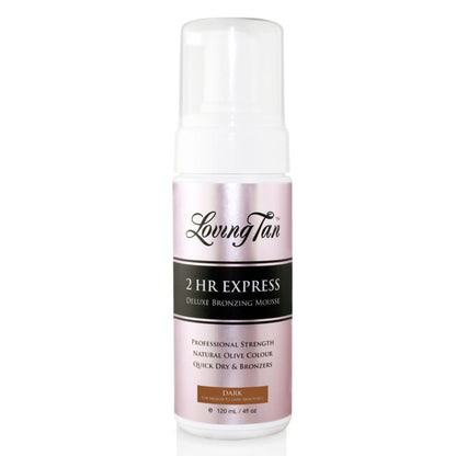 Buy now Loving Tan 2 HR Express Self Tanning Mousse, Dark - Streak Free, Natural, Professional Quality - 5+ Sunless Self Tanner Applications per Bottle, Cruelty Free, Naturally Derived DHA - 4 FL Oz at indiglob india