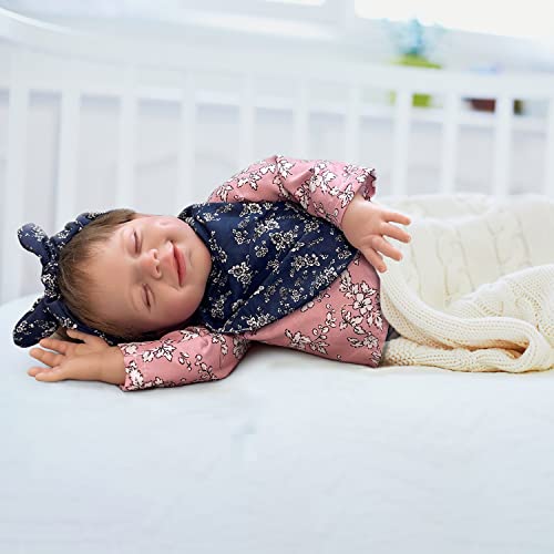 Buy now 18" Lifelike Reborn Baby Doll, Realistic Newborn Sleeping Girl, Vinyl Full Body, Age 3+ at indiglob india