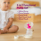 Buy now NatureBond Silicone Breast Pump with lid, Stopper, Strap, Pouch. Breastfeeding Essential Premium All in 1 Set. 3.4oz 100ml (Premium All-in-ONE) at indiglob india