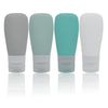 Silicone Travel Bottles, Leak Proof Squeezable Refillable Travel Accessories Toiletries Containers Travel Size Cosmetic Tube for Shampoo Lotion Soap Liquids (2oz Grey/blue/white/green) - Grey/blue/white/green