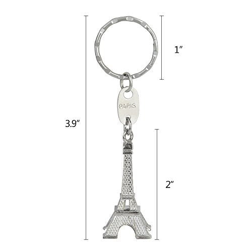 Buy now baotongle 15pcs Eiffel Tower Keyring, Paris Eiffel Tower Keychains 3-D Key Ring French Souvenirs Retro Adornment Cute Lovely Decorative Metal Craft Art Statue Model for Table Decor Gifts Silver at indiglob india
