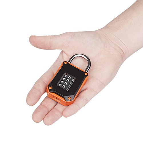 Buy now Gym Locker Lock - 4 Digit, Heavy Duty, Hardened Stainless Steel, Weatherproof and Outdoor Combination Padlock - Easy to Read Numbers - Resettable and Cut Proof Combo Code - 1 Pack Orange at indiglob india