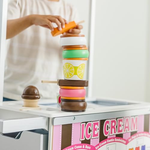 Buy now Melissa & Doug Snacks & Sweets Food Cart with Play Food, Wooden Toys & Kids Play Kitchen Accessories, Preschool Learning Toys for Girls & Boys 3+ at indiglob india