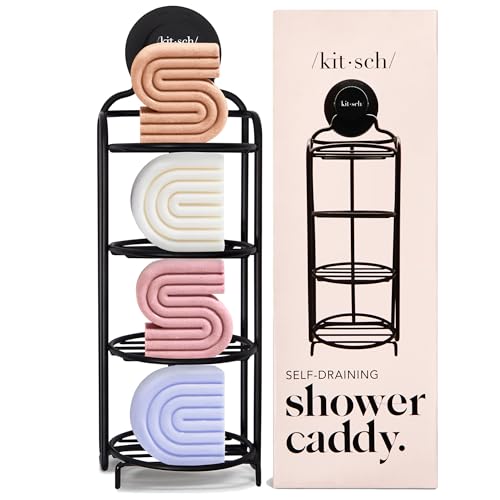 Buy now Kitsch Hanging Shower Caddy with Suction Cup ƒ?? Self-Draining Bar Soap Holder & Shower Caddy for Shampoo Bars, Conditioner Bars & Soap ƒ?? Rust Proof, Eco-Friendly, Wall Mount or Free-Standing Organizer at indiglob india