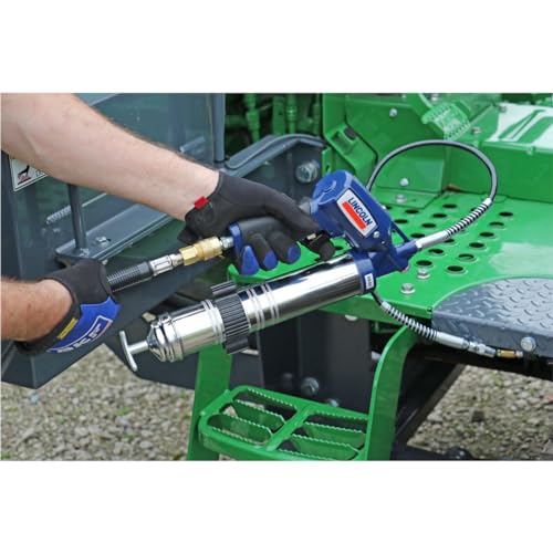 Buy now Lincoln 1162 Pneumatic Grease Gun with 30" High-Pressure Hose and Coupler, Variable Speed Trigger, 6,000 PSI, Fully Automatic, Continuous Operation, Combination Filler Coupler Air Bleeder Valve at indiglob india