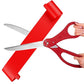 Buy now Giant Ribbon Cutting Scissor Set with Red Satin Ribbon Included - 25" Extra Large Scissors - Heavy Duty Metal Construction for Grand Openings, Weddings, Inaugurations, Ceremonies & Special Events at indiglob india