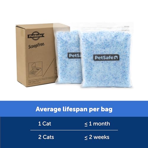 Buy now PetSafe ScoopFree Premium Natural Cat Litter - Eco-Friendly Long-Lasting Litter - High Absorbency & Low-Tracking Design - Non-Clumping Pebbles - 4.2 lb Bag - 2 Pack at indiglob india