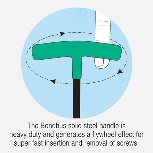 Buy now Bondhus 13389 Set of 8 Hex T-handles w/Stand, sizes 2-10mm, Multicolor, One Size at indiglob india