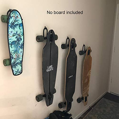 Buy now YYST Skateboard Wall Mount Skateboard Wall Hanger Storage Rack Flexible Hanger - Fit Cruiser Boards, Skateboards, Penny Boards, Longboards,etc- W Style - No Board -2/PK at indiglob india