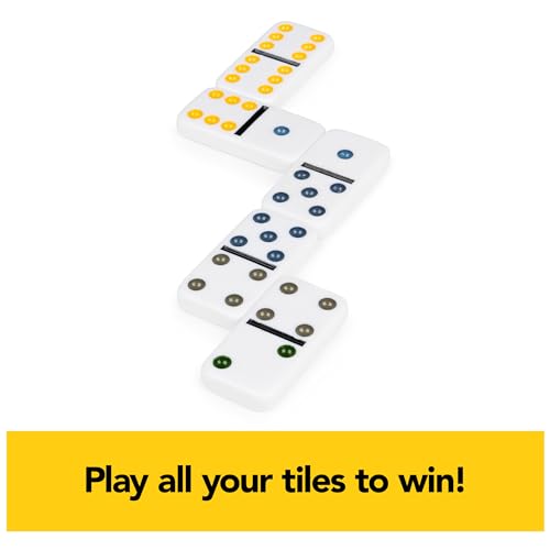 Buy now Spin Master Games, Mexican Train Dominoes Set in Aluminum Carry Case, Includes Colorful Trains for Fun-Filled Family Game Night, for Kids & Family, 2-8 Players, for Ages 8 & Up at indiglob india