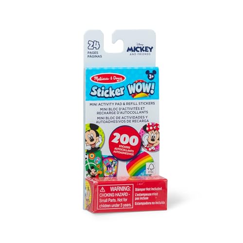 Buy now Melissa & Doug Sticker Wow!ƒ?› Disney Mickey Mouse Bundle: 24-Page Activity Pad, Stamper, 500 Stickers, Mini Pad, Arts and Crafts Fidget Toy Collectible Character at indiglob india