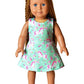 Buy now Matching Girl & Doll Dresses Floral Summer Clothes for Big Girls Kids Green at indiglob india