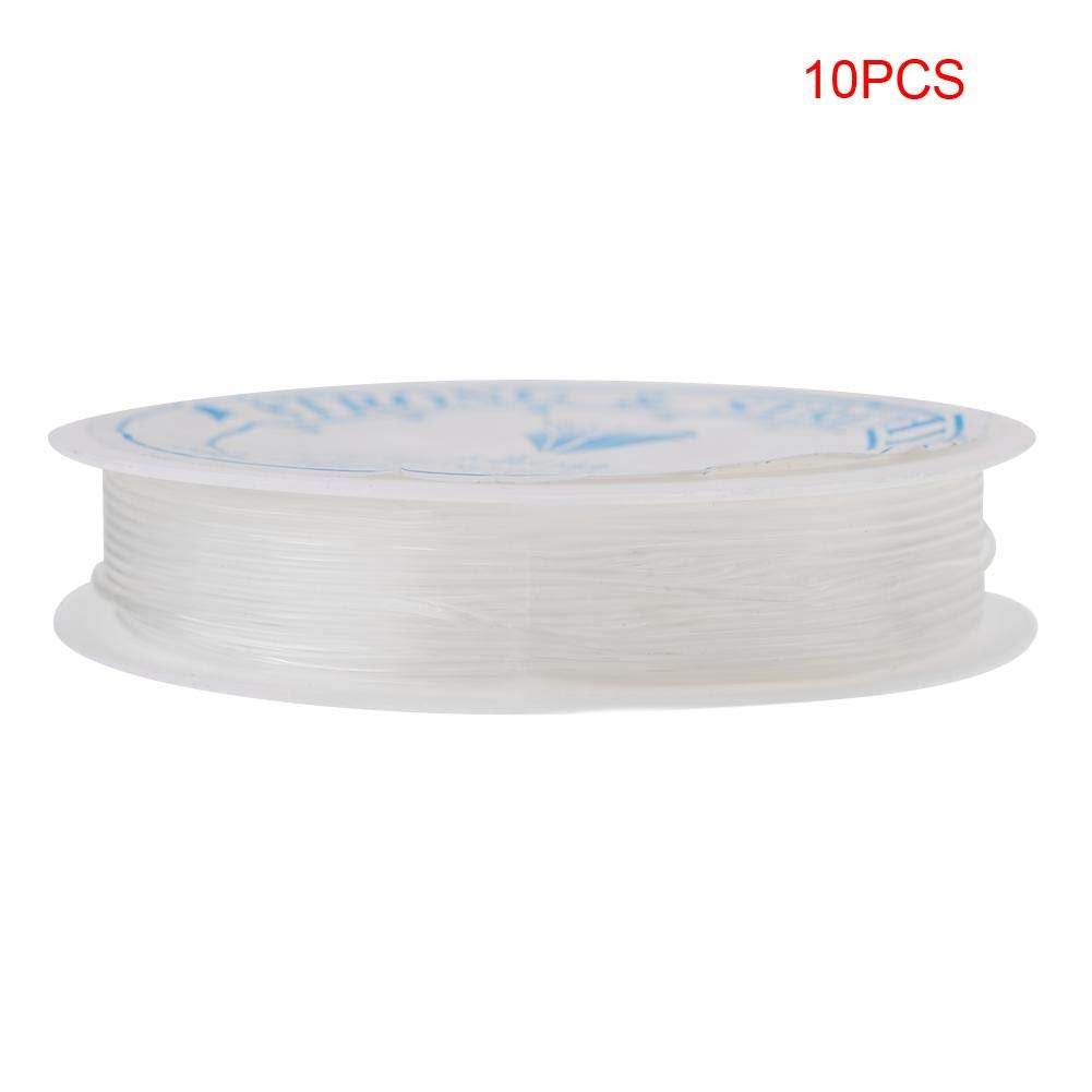 10 Rolls Elastic String, 0.5mm/18m Strong Crystal Stretchy Elastic Line Transparent Beading String Thread for Jewelry Making Beading Bracelet Wire (0.5mm/18m) - My Store
