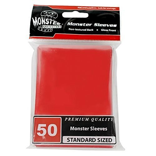 Buy now Sleeves - Monster Protector Sleeves - Standard Size Gloss - RED (Fits MTG Magic The Gathering and Other Standard Sized Gaming Cards) at indiglob india