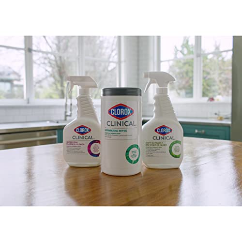 Buy now Clorox Healthcare Clinical Germicidal Cleaner & Bleach Disinfectant, Multipurpose, Formulated for Medical & Hospital Use, Antibacterial, 32 Fl Oz Each, Value Pack of 2 at indiglob india