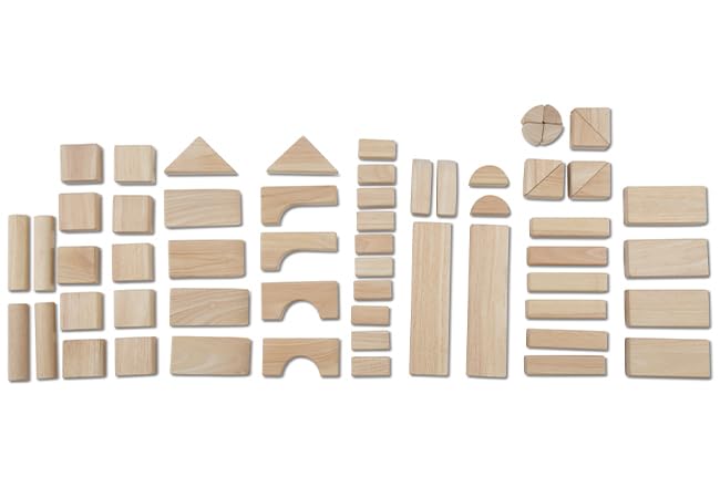 Buy now Melissa & Doug Standard Unit Solid-Wood Building Blocks With Wooden Storage Tray (60 pcs) at indiglob india