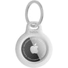 Belkin Apple AirTag Secure Holder with Carabiner - Durable Scratch Resistant Case With Open Face & Raised Edges - Protective AirTag Keychain Accessory For Keys, Pets, Luggage & More - Black - White