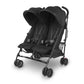 Buy now UPPAbaby G-Link V2 Double Umbrella Stroller / Lightweight Design / One-Step Fold + Recline / XL Basket + Canopy / Cup Holder Included / Jake (Black/Carbon Frame) at indiglob india
