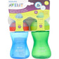 Philips Avent Spout Sippy Cup with Soft Spout and Leak-Proof Design, Blue/Green, 10oz, 2pk, SCF801/21