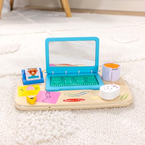 Buy now Melissa & Doug Wooden Work & Play Desktop Activity Board Infant and Toddler Sensory Toy - FSC-Certified at indiglob india