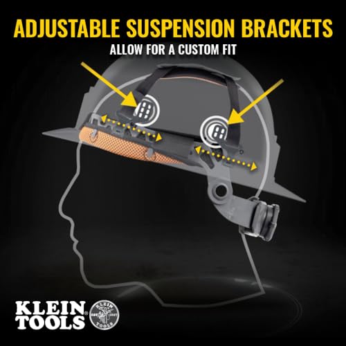 Buy now Klein Tools 60347 Hard Hat, Vented Full Brim, Class C, Premium KARBN Pattern, Rechargeable Lamp, Padded Sweat-Wicking Sweatband, Top Pad at indiglob india