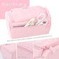 Buy now HVOMO Big Capacity Pencil Case High Large Storage Pouch Marker Pen Case Travel Simple Stationery Bag School College Office Organizer for Teens Girls Adults Student（Pink） at indiglob india