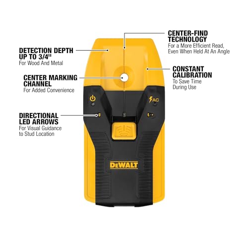 Buy now DEWALT Stud Finder, 3/4”, Locate Framing Studs Efficiently with LED Arrows, Ideal for Wood and Metal, AAA Batteries Included (DW0100) at indiglob india