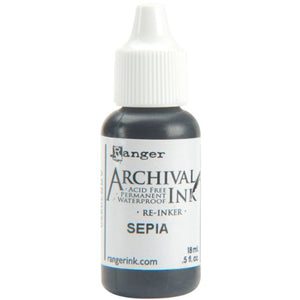 Buy now Ranger Archival Pad Reinker .5oz, Sepia at indiglob india