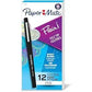 Paper Mate Flair Felt Tip Pens, Medium Point (0.7mm), Black, 12 Count