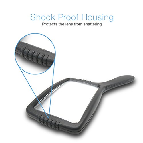 Buy now MagniPros Jumbo Size Magnifying Glass Wide Horizontal Lens(3X Magnification)- Shockproof Housing & Scratch Resistant Design W/Large Viewing Area Ideal for Reading Small Prints & Low Vision at indiglob india